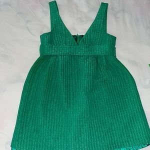 Privee green dress size medium silk/cotton